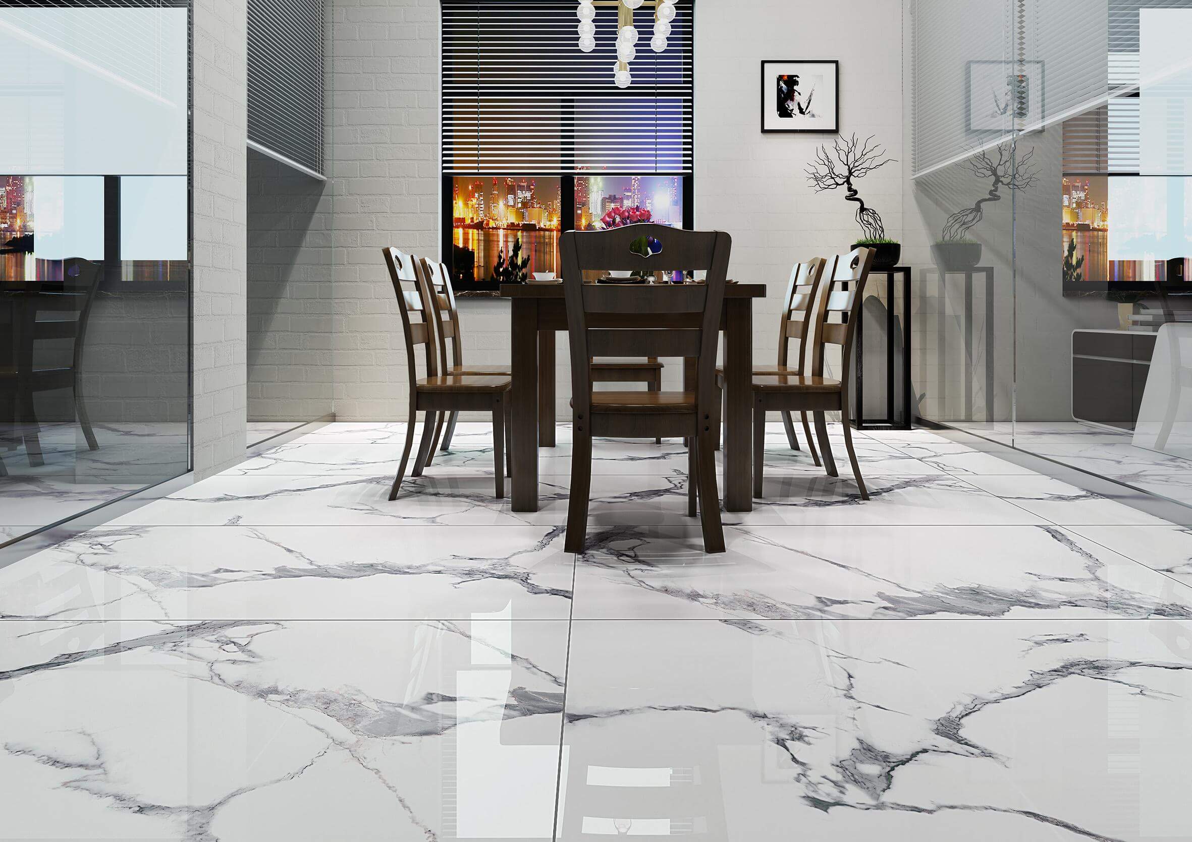 Laparet atlantic white 60x60 в интерьере